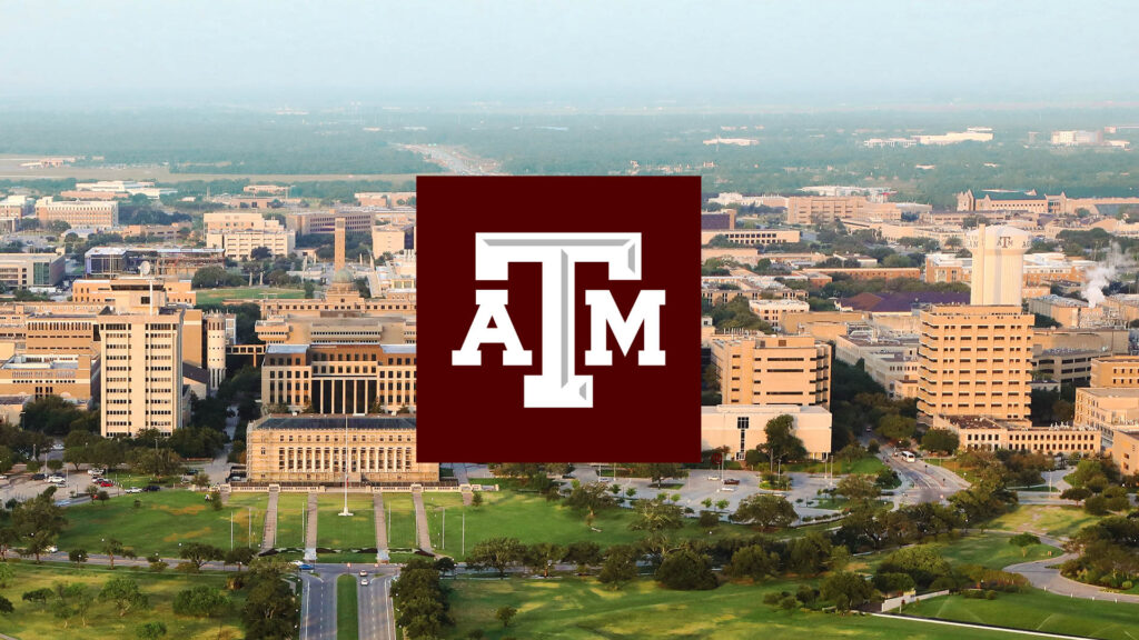 photo of Texas A&M Univ with logo