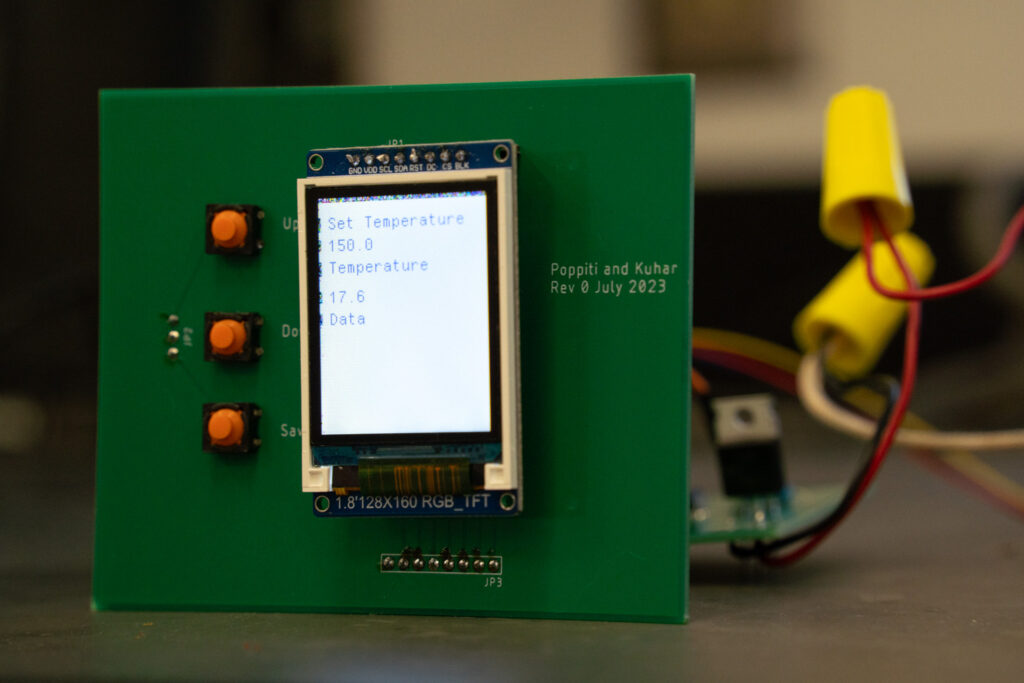 Photo of a thermocouple developed by Prof. Kuhar and Prof. Poppiti