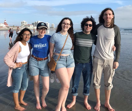Photo of the Funk Lab in on the beach in San Diego for the 2022 ACS Conference